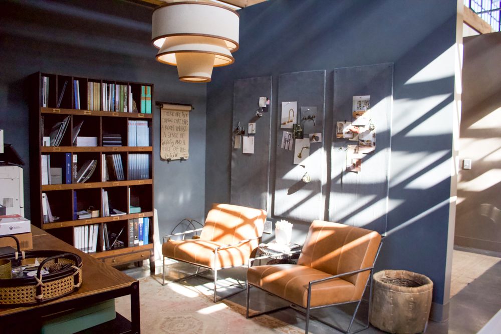 Waiting room at Heritage Kitchen + Bath.