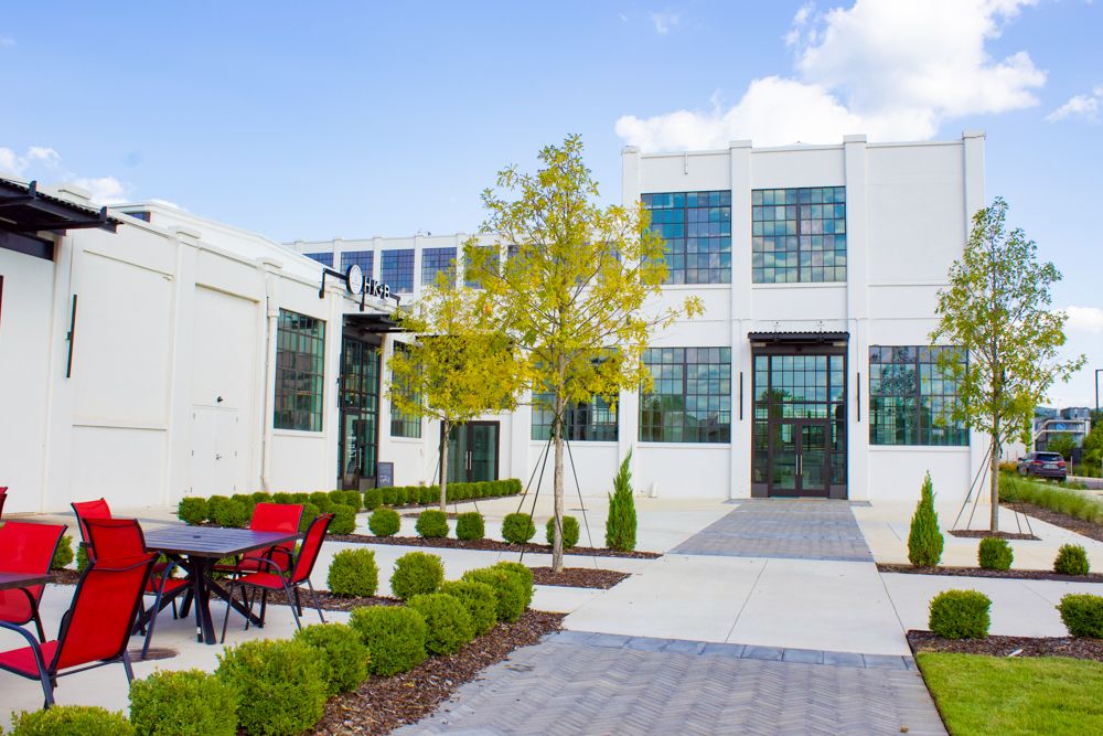 Lincoln Mill Dye House entrance to Heritage Kitchen + Bath.